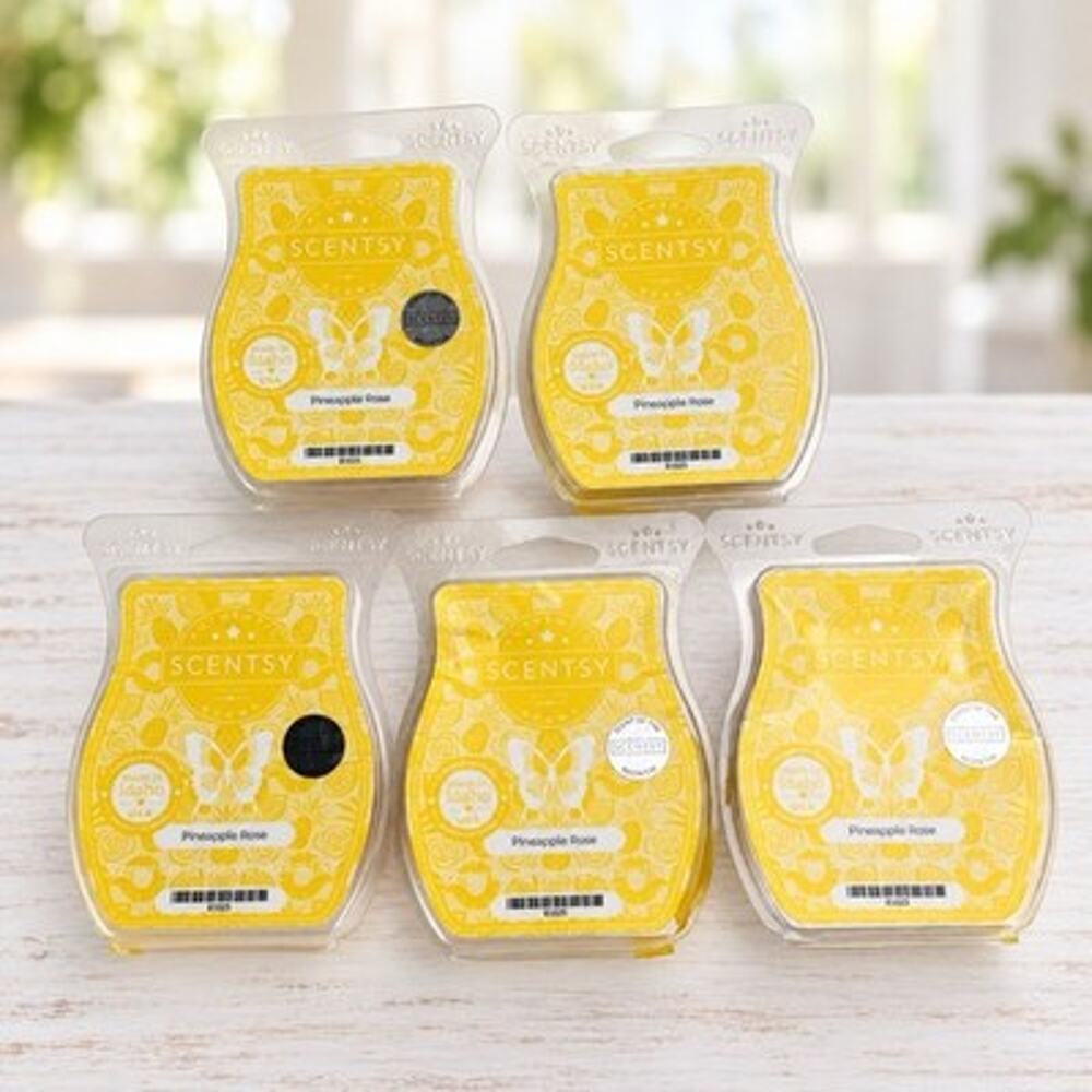 Lot of 5 Scentsy Pineapple Rose Wax Bars Scent of the Month 2.6 oz